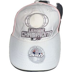 League Champions Hat Cap Strapback Baseball Women's‎ New Era MLB White Pink